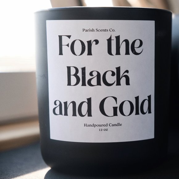 New Orleans Saints NFL Candle 12 oz. - For The Black and Gold - Picture 3 of 3